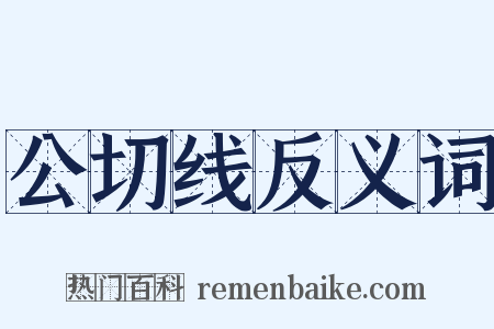 公切线反义词是什么意思的图片